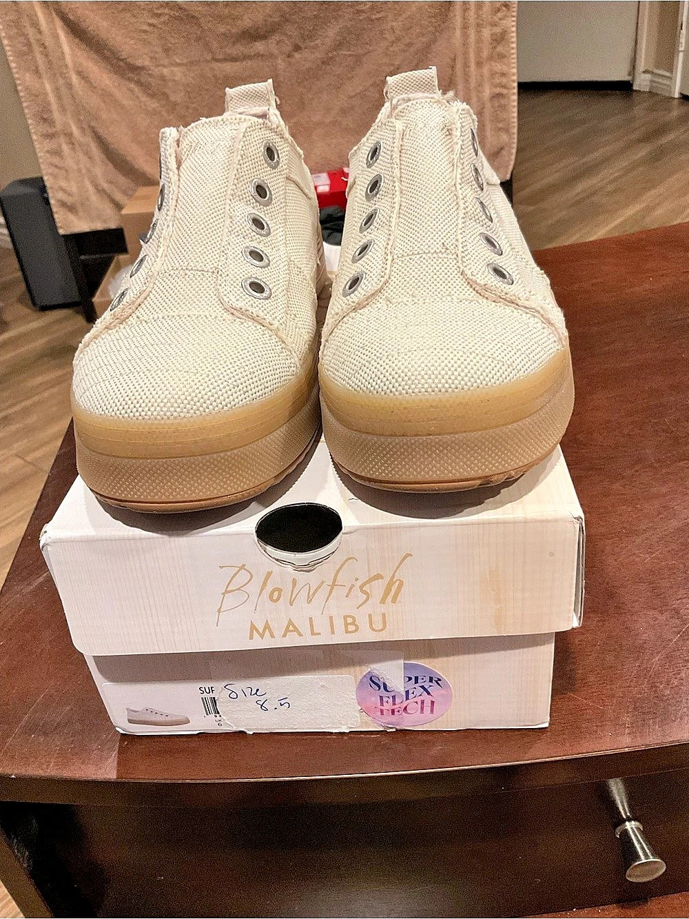 Blowfish Malibu Super Play Women's Platform Sneakers Cream & Brown US 8.5